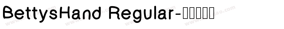 BettysHand Regular字体转换